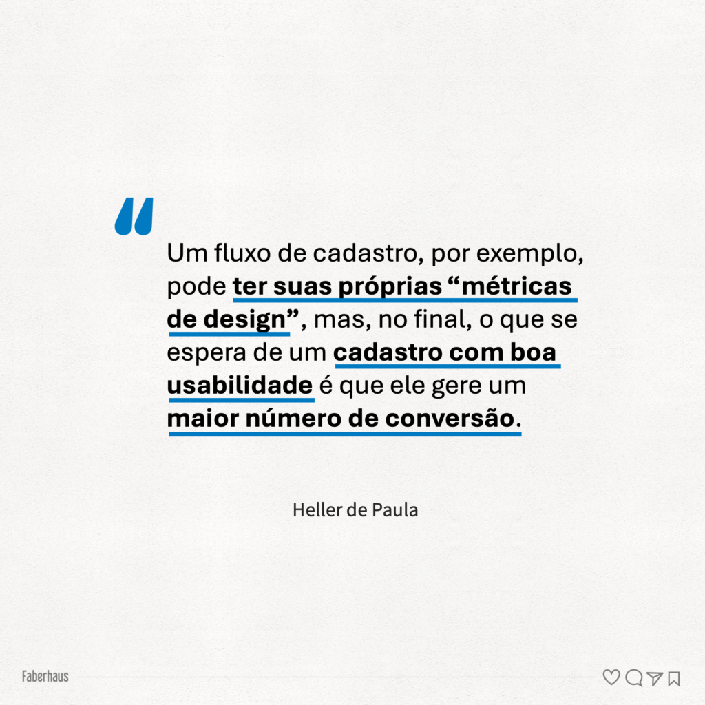 Citação de Heller de Paula sobre Métricas de Design