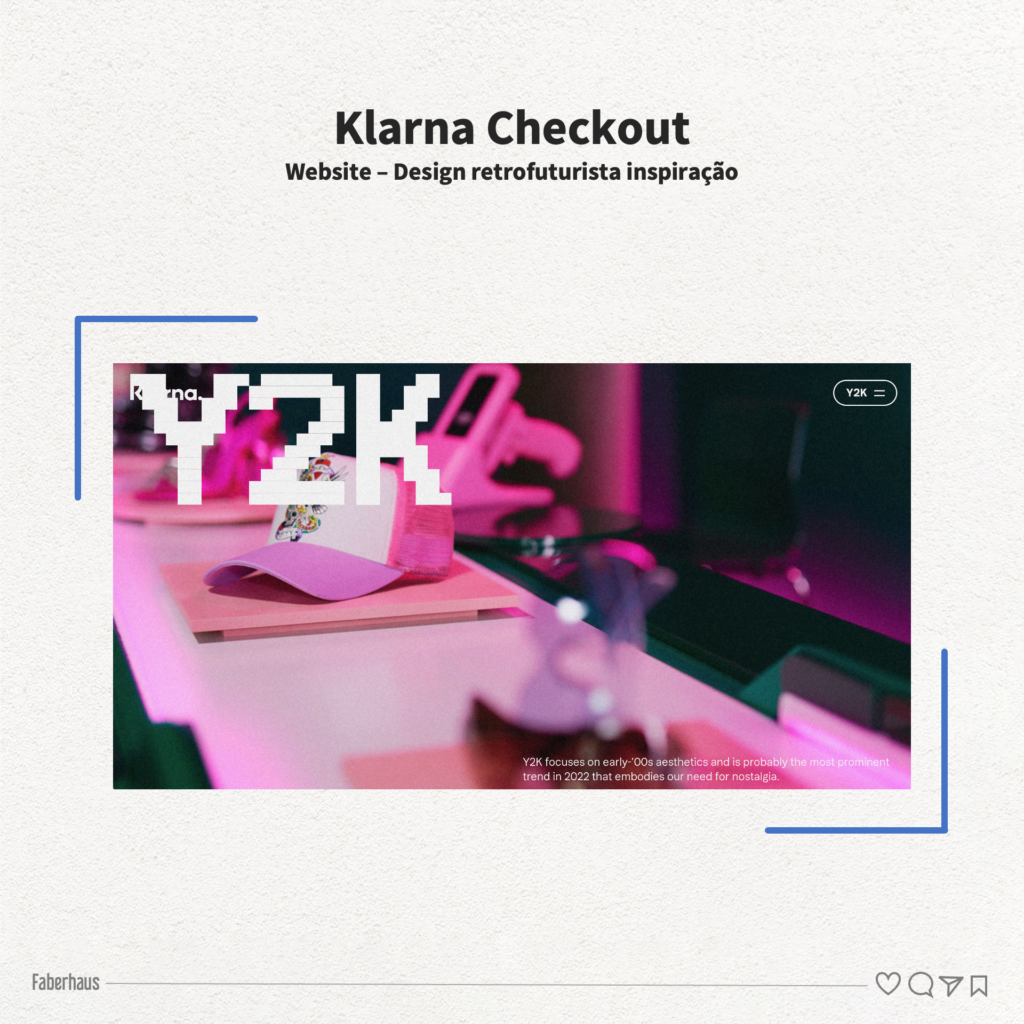 Klarna Checkout Website – Design retrofuturista inspiração