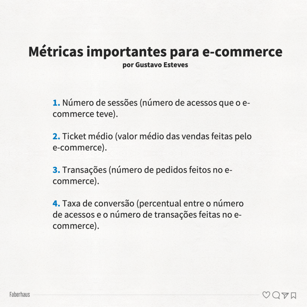 Métricas importantes para e-commerce por Gustavo Esteves